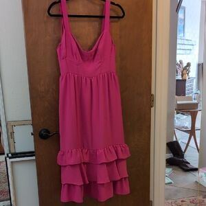 Sophia Jeans Large Size magenta dress
